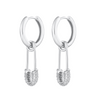 Safety Pin nappy pin silver by Scream Pretty hoop earrings hoops australia