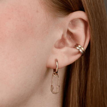 Safety Pin nappy pin gold by Scream Pretty hoop earrings hoops australia