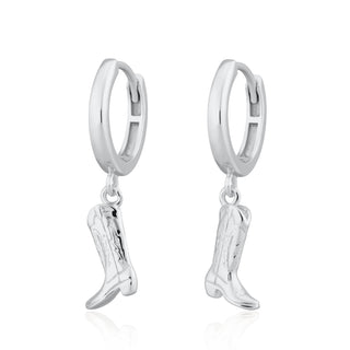 Cowboy Boot Charm Hoop Earrings by Scream Pretty Australia