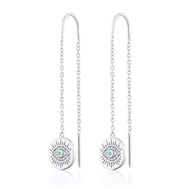 evil eye threader earrings silver scream pretty australia