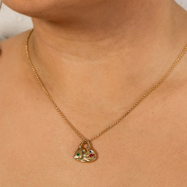 Francesca Perks Gold Nugget Heart Pendant Necklace by Scream pretty Australia