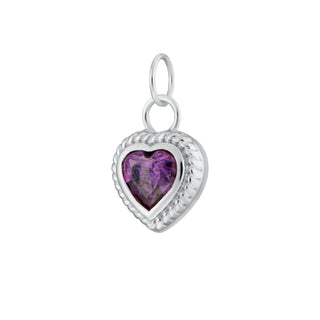 Violet Heart Charm Scream pretty Australia Silver