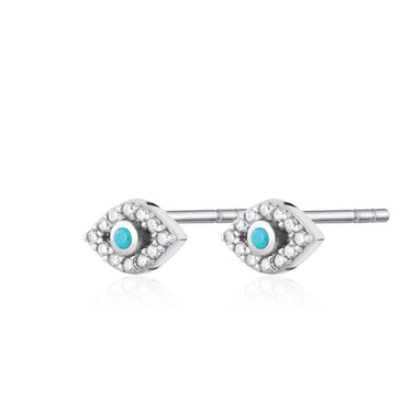 Evil Eye Stud Earrings Turquoise clear Gold Silver australia scream pretty Australia