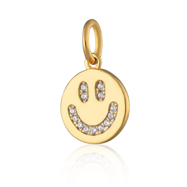 Smiley Face Charm gold Scream pretty