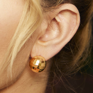 Disco Ball Stud Gold Studs Earrings Australia