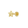 Faceted Star Flat Back Labret Single Earring Gold Silver Australia Affordable earrings Recycled Sterling Silver 18ct Gold Plated Birthday gift christmas present Australian mejuri arms of eve affordable fashion jewellery free australian shipping one year warranty