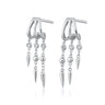 Illusion Claw Drop Hoop Earrings Dangly silver Scream Pretty Australia