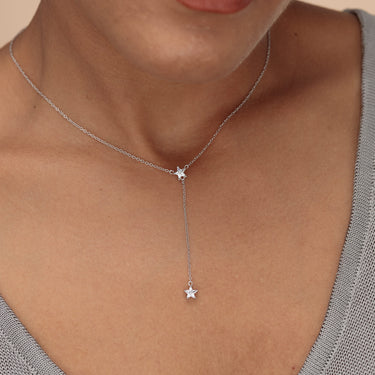 Sparkling Star Drop Necklace Silver Scream pretty australia