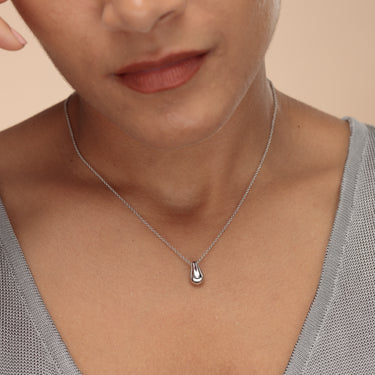 Teardrop Necklace with Slider Clasp Silver Chain Australia