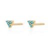 Turquoise Trinity Stud earrings by Scream Pretty